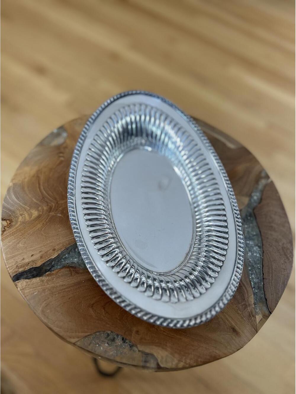 Crescent Silverware Co Vintage Silver Plated Serving Tray